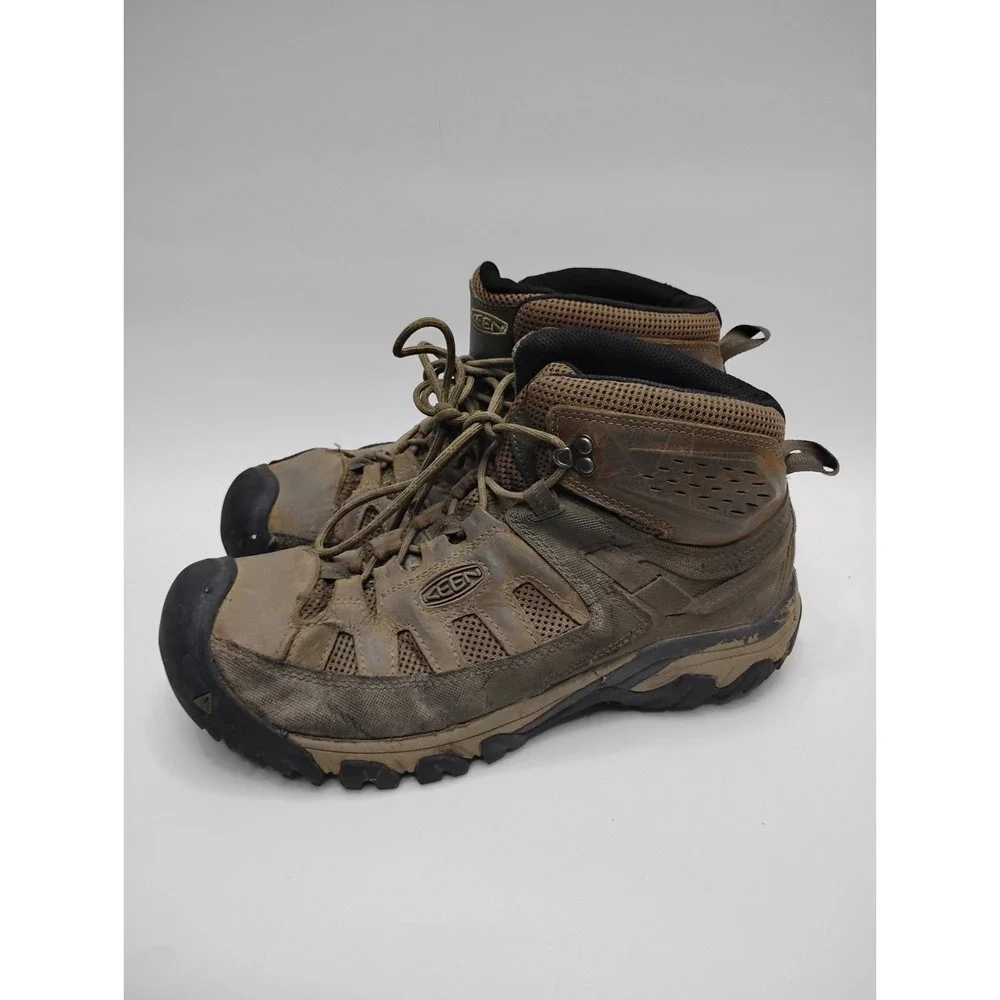 Keen Boots Targhee Vent Mid Brown Hiking High Top Mens Size 11